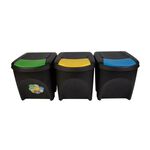 Lixeira com Tampa Andel Antracita 25L Casa&ideia