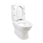 Kit Vaso Sanitário com Caixa Acoplada 3/6L Assento Sanitário e Itens de Instalação New Monaco Branco Addra