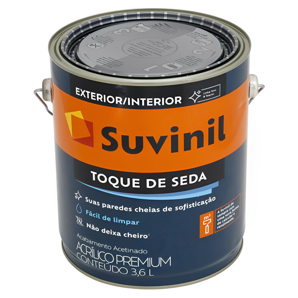 Tinta Acrílica Acetinado Toque de Seda Premium 3,6L Suvinil