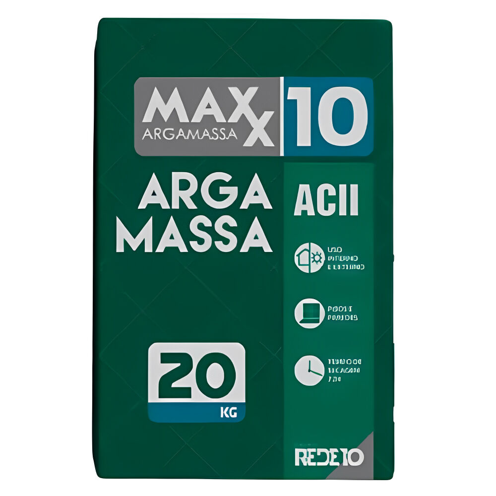 Argamassa ACII Interna e Externa Flexivel 20kg Cinza Maxx10