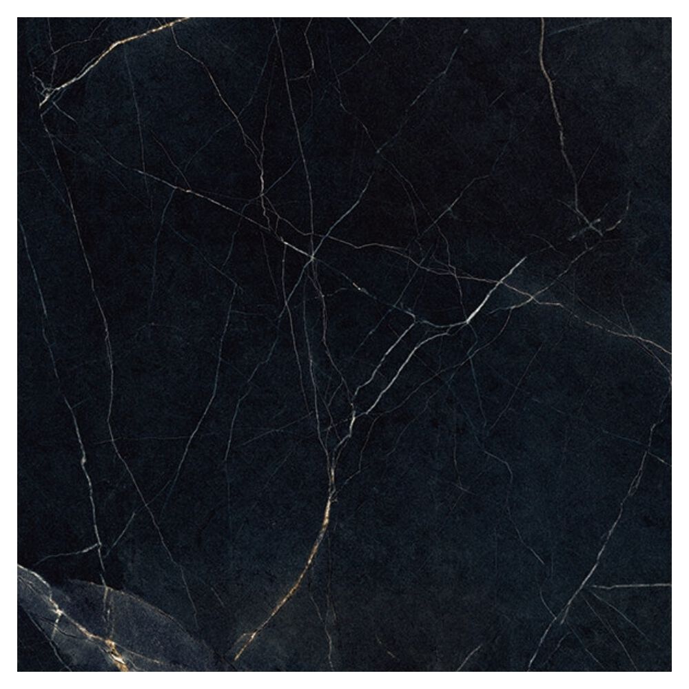 Porcelanato Acetinado Supreme Black 76004 76x76cm Retificado Dora  (Caixa com 1,73m²)
