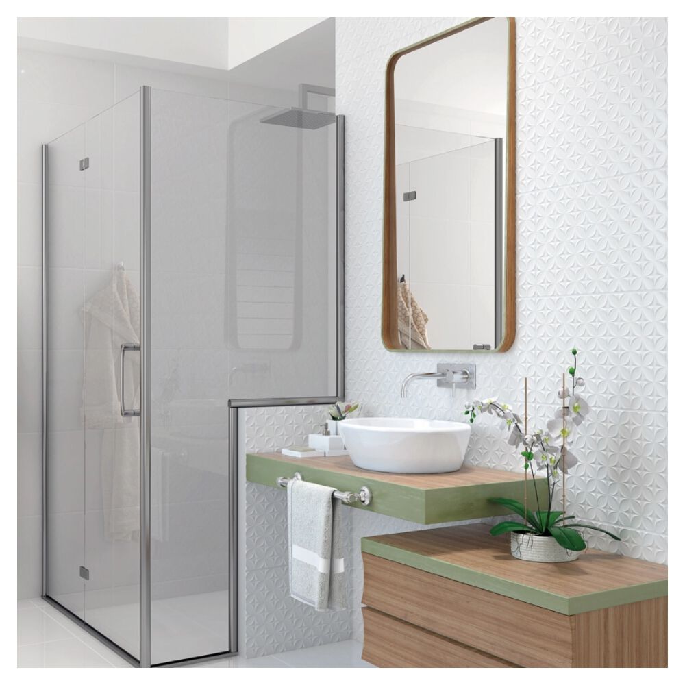 Revestimento Cerâmico Acetinado Borda Arredondada 32x57cm Atract HD Branco Fioranno (Caixa com 2,03m²)