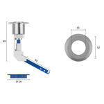 Acionador Superior para Caixa Acoplada Cromado Blukit