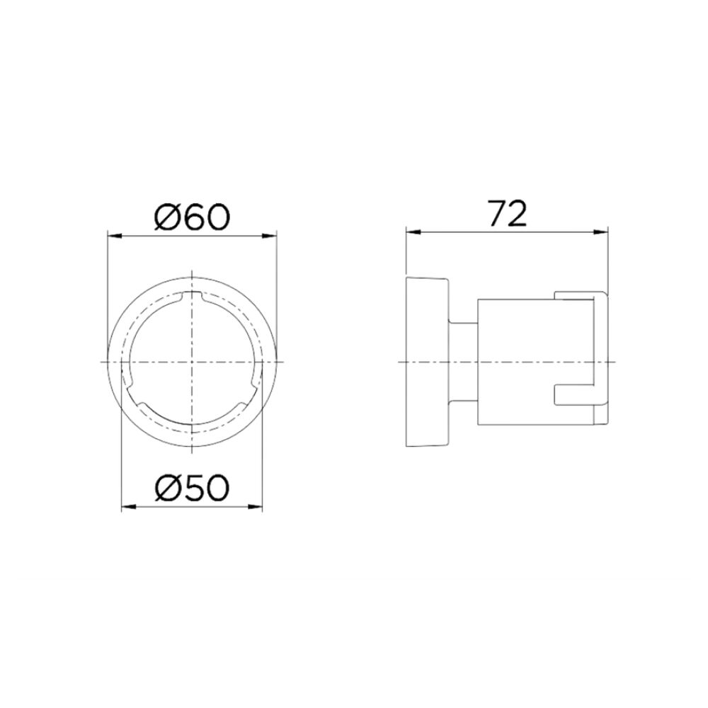 Acabamento para Registro Base 1/2" à 1" Cromado Riva Docol