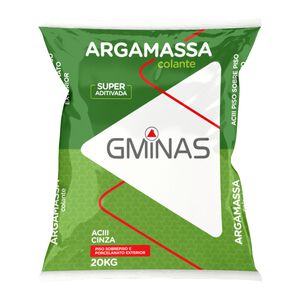 Argamassa ACIII Uso Interno e Externo Colante 20kg Cinza GMINAS Argamassa ACIII Uso Interno e Externo Colante 20kg Cinza GMINAS