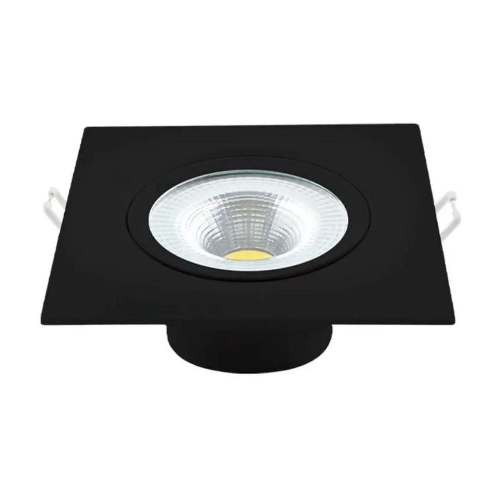 Spot Led Authentic de Embutir Quadrado 5W 3000K Preto Avant