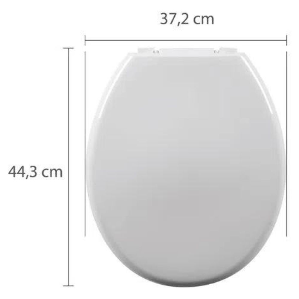 Assento Sanitário Oval Almofadado Astra Branco