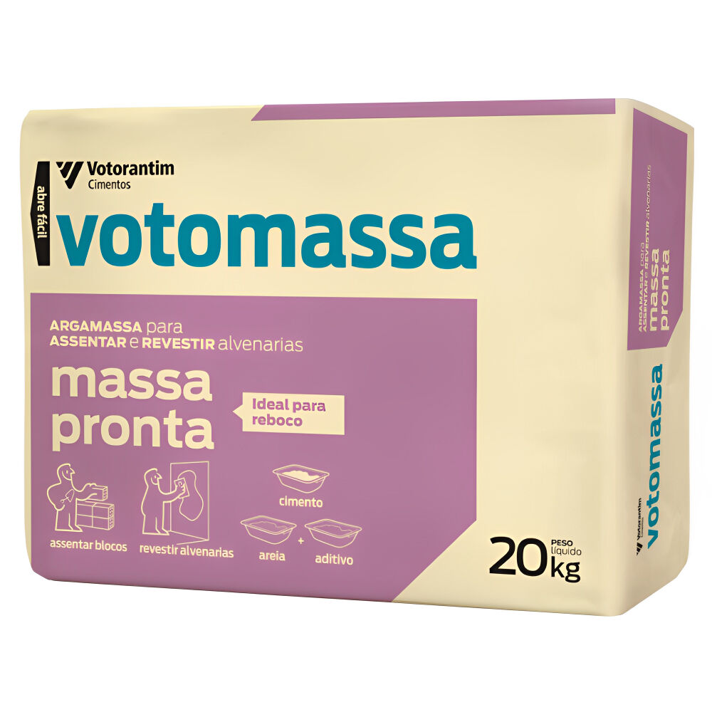 Argamassa Massa Pronta de Uso Geral Votomassa 20Kg Votorantim
