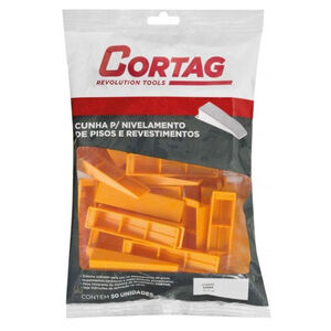 Cunha de Plástico para Nivelamento Amarelo com 50 Peças 60694 Cortag Cunha de Plástico para Nivelamento Amarelo com 50 Peças 60694 Cortag