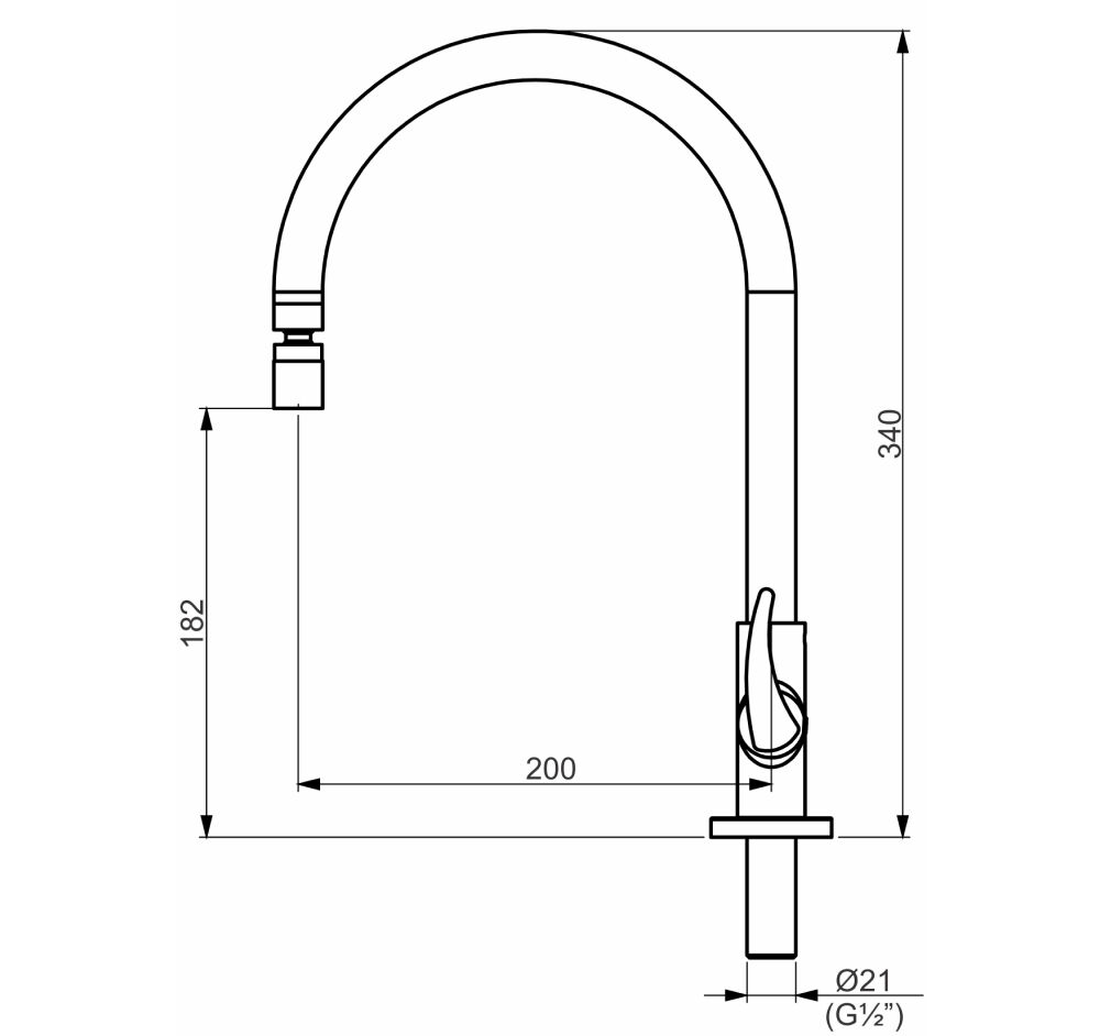 Torneira de Pia para Cozinha Preto Fosco Color Mozart Perflex