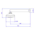 Ducha com Tubo Reto de Parede Acqua Plus Gold Matte Deca