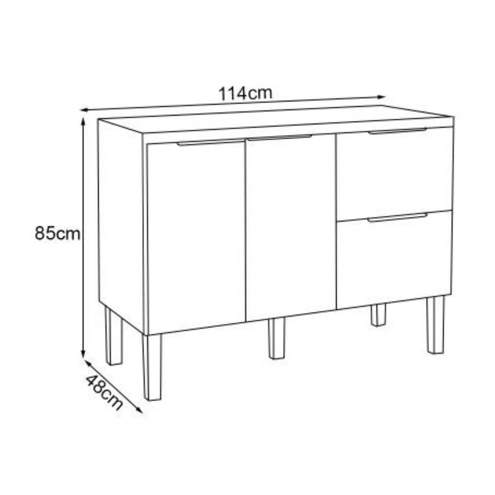 Gabinete para Cozinha Cisne 85x114cm Cinza Cozimax