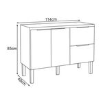 Gabinete para Cozinha Cisne 85x114cm Cinza Cozimax