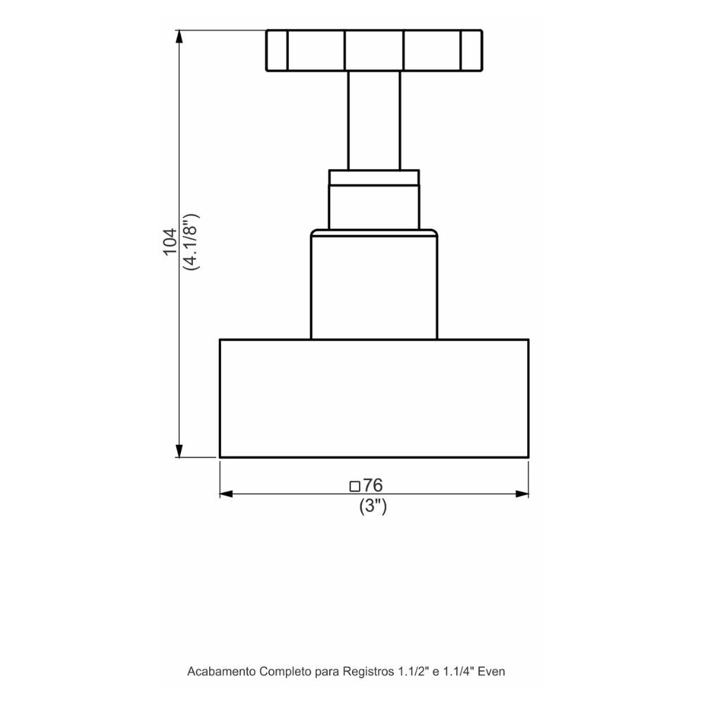 Acabamento Registro Base Docol 1.1/4" e 1.1/2" (Grande) Even Perflex