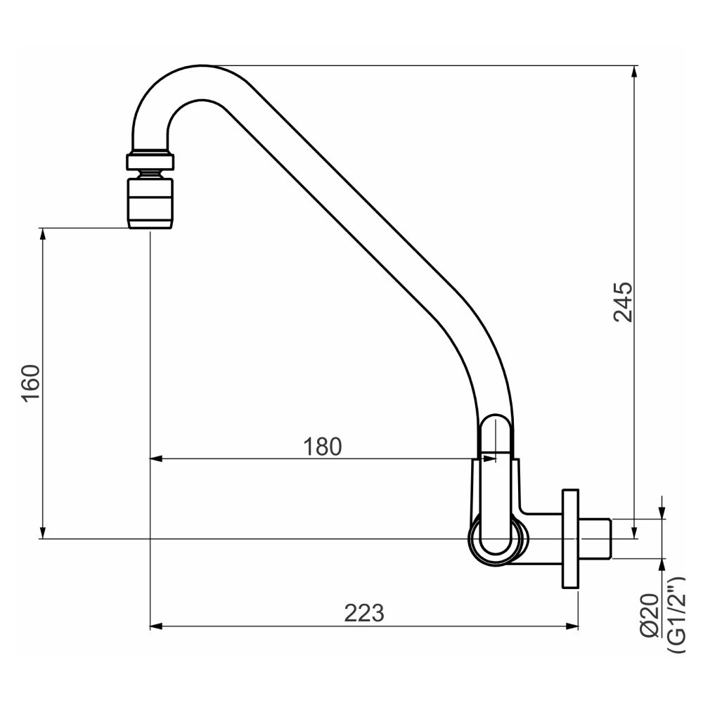 Torneira de Parede para Cozinha Mais Flex Perflex