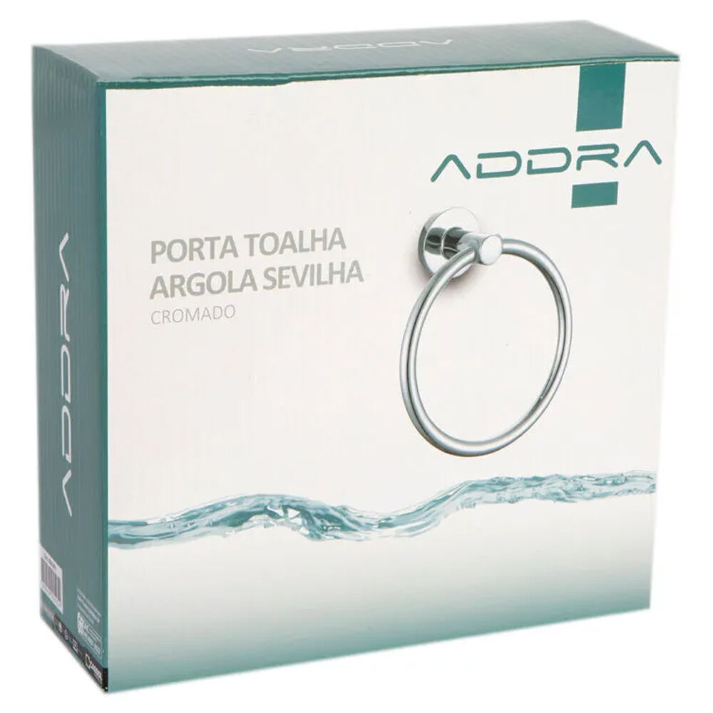 Porta Toalha Argola Kirkas Cromado Addra