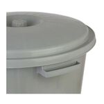 Lixeira Plástica com Tampa Smoke 35L Cinza Casa&Ideia
