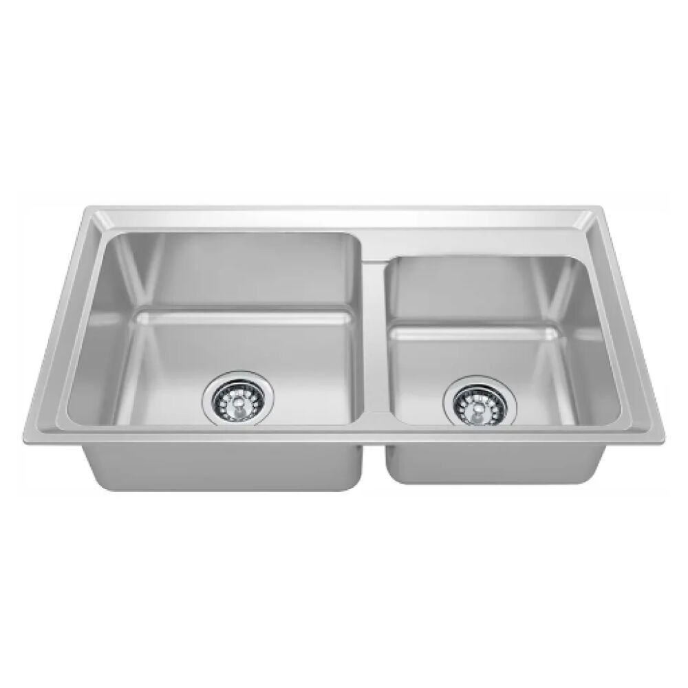 Cuba para Cozinha Dupla Premium 30521 79x43 sem Furo Inox Ghelplus