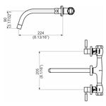 Torneira Misturador de Parede para Banheiro Slim Perflex