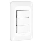 Interruptor 3 Módulos simples Pop 4x2 10A Legrand
