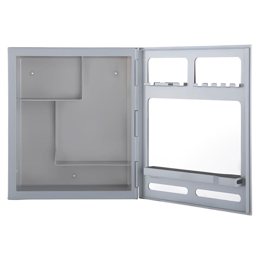 Espelheira para Banheiro de Embutir ou Sobrepor 35,5 x 30,3 x 9,4cm Branco Astra