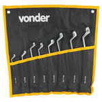 Jogo de Chaves Estrela 6 a 22 mm Cromadas com 8 Peças Vonder