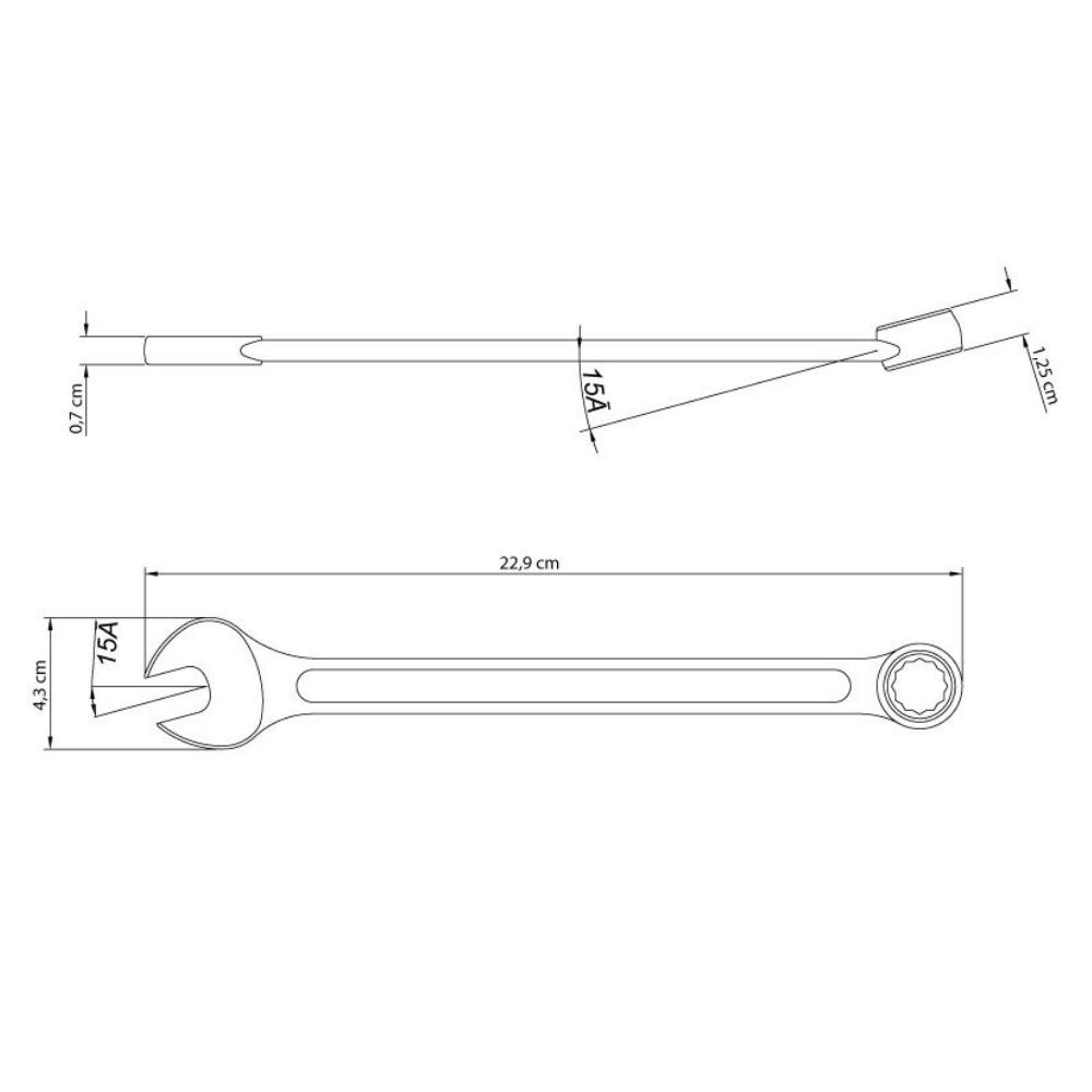 Chave Combinada 19mm Tramontina Basic com Corpo em Aço Especial Cromado