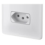 1 Interruptor Paralelo + 1 Tomada 2P+T Zeffia 10A Branco Pial