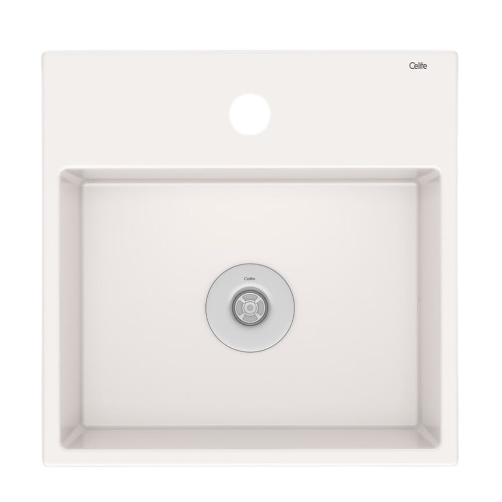 Cuba de Apoio Quadrada Basic 41x41cm Branco Celite