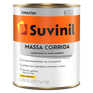 Massa Corrida Lata 1,4Kg Suvinil Massa Corrida Lata 1,4Kg Suvinil