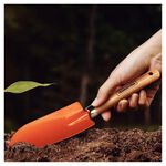 Pazinha Estreita Metálica para Jardinagem com Cabo de Madeira Tramontina