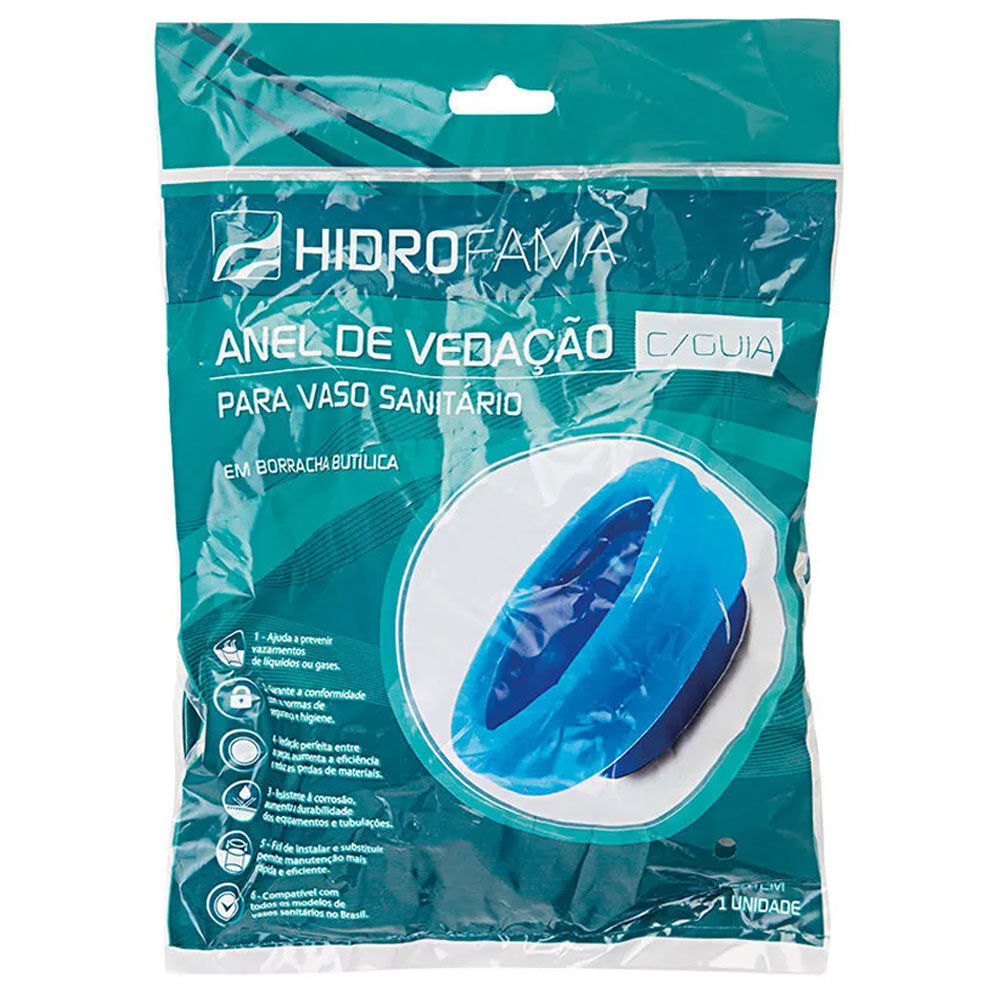 Anel de Vedação para Vaso Sanitário com Guia Hidrofama