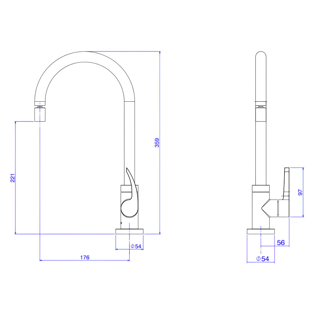 Torneira de Mesa para Cozinha Fast Cromado Deca