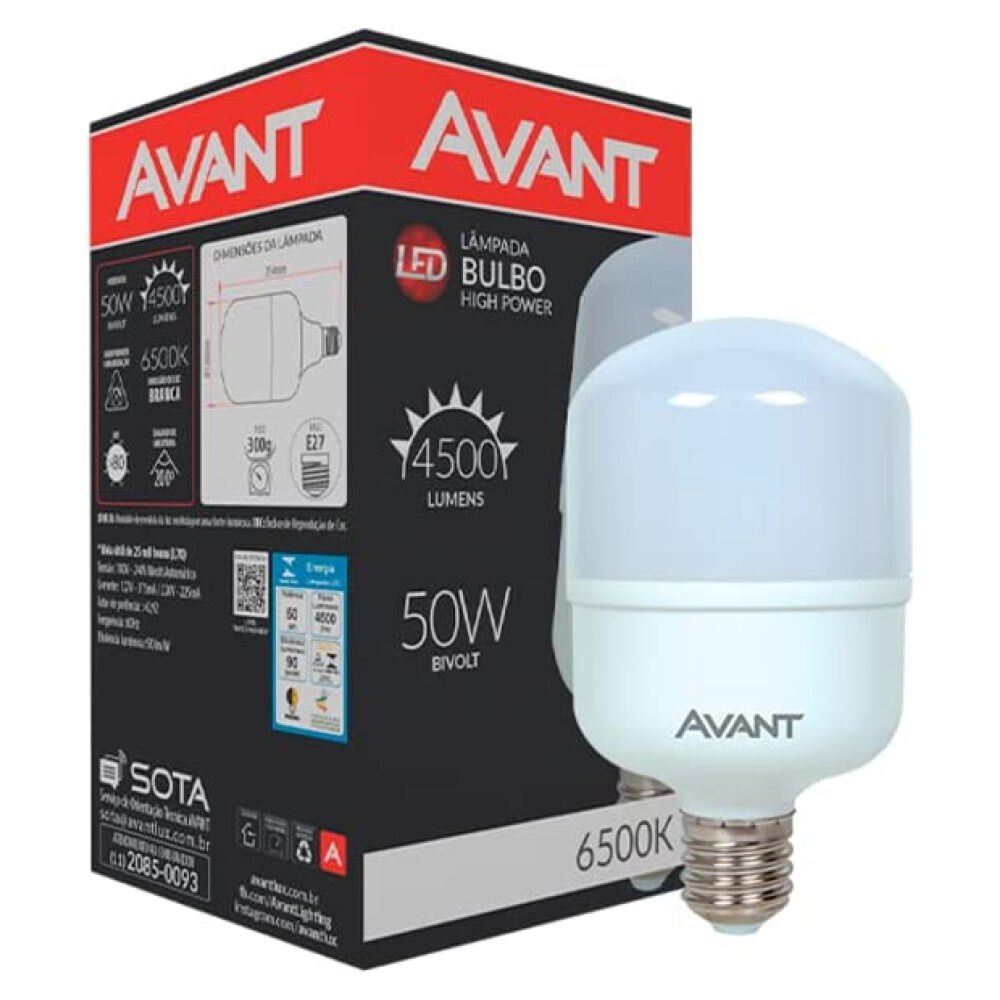 Lâmpada LED 75W E27 6,5K 5625 Lumens Bivolt Avant