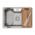 Cuba Sobrepor e Embutir Massima 68x48 Inox com Acessórios e Lixeira Docol