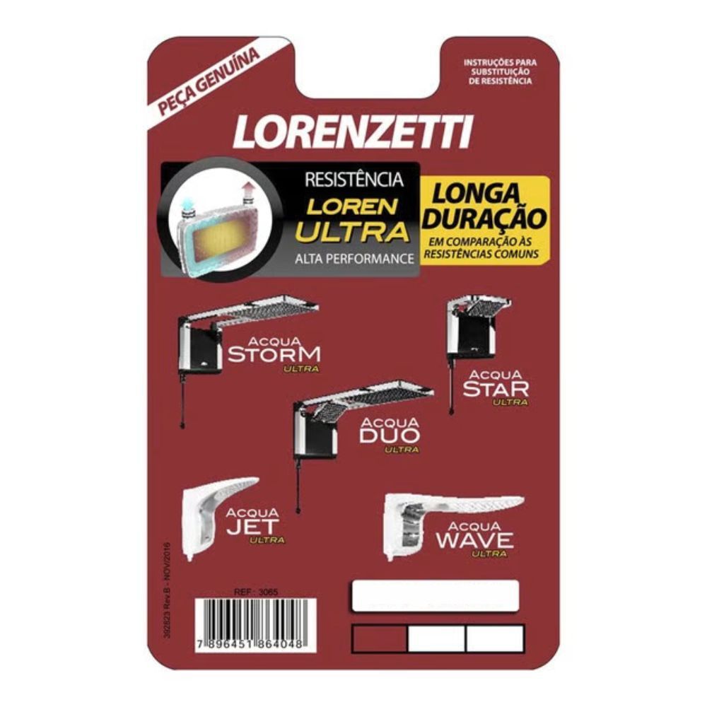 Resistência Lorenzetti Acqua Duo Flex Ultra 7800W 220V