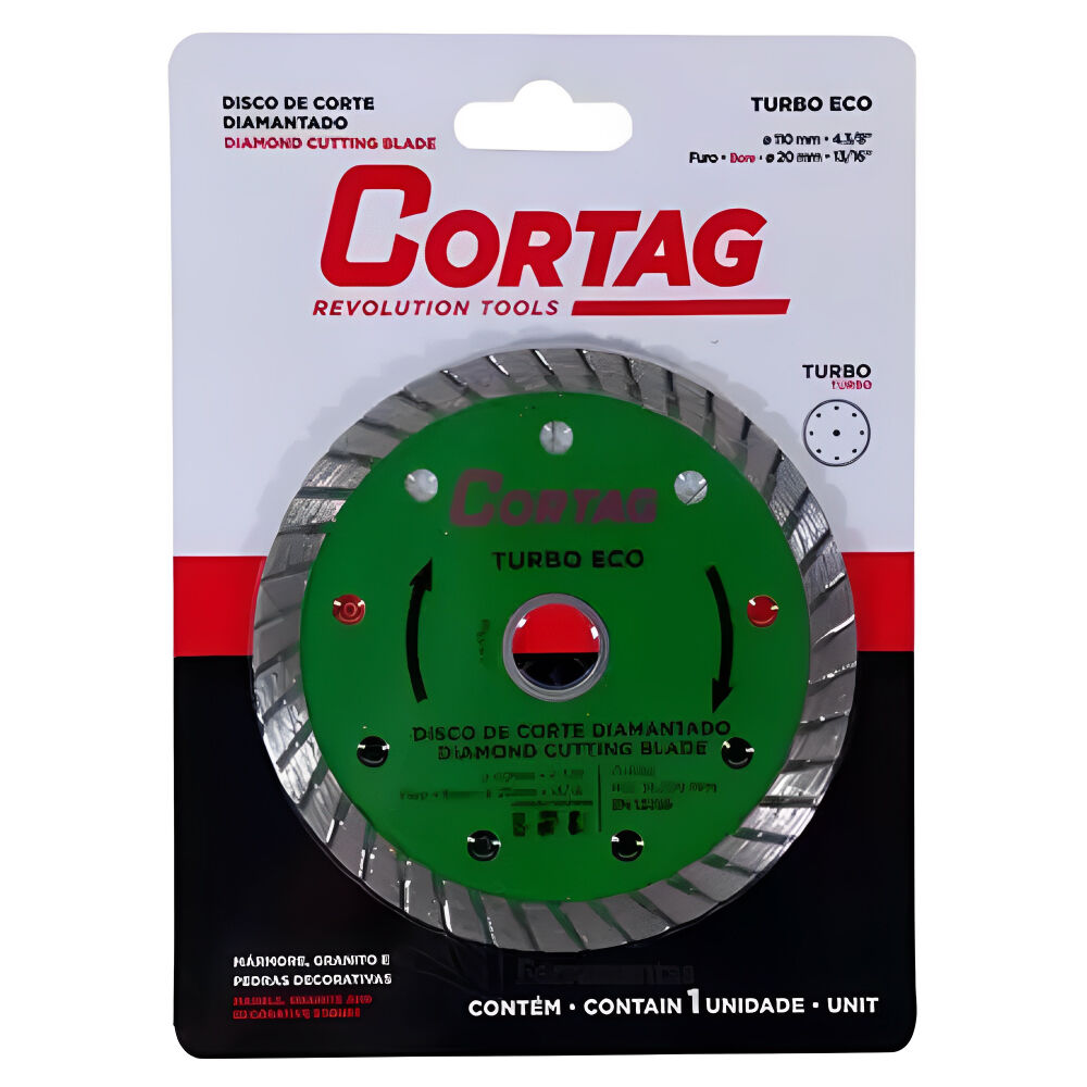 Disco de Corte Diamantado Turbo Eco 110mm Cortag