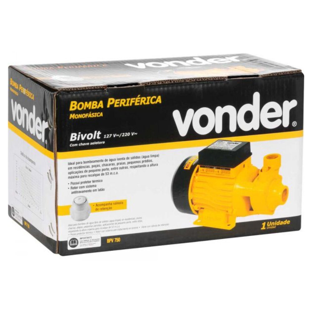 Bomba Periférica Bivolt 1cv Bpv750 Vonder