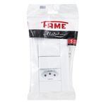 2 Interruptores Simples e Tomada 2P+T 10A/250V Modulare 1441 Fame