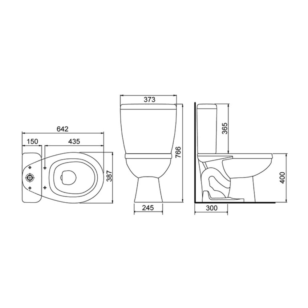 Kit Vaso Sanitário com Caixa Acoplada 6L Loren Way Assento Sanitário e Itens de Instalação Branco Lorenzetti