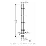 Braço Chuveiro DN15x40cm Perflex
