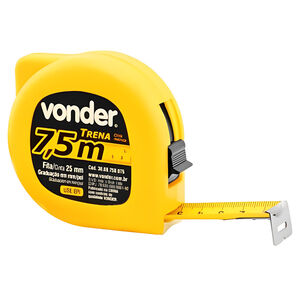 Trena em Aço com Trava 7,5m x 25mm Vonder Trena em Aço com Trava 7,5m x 25mm Vonder