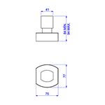 Acabamento para Registro de Gaveta Liv 1 1/4" e 1 1/2" Cromado Deca