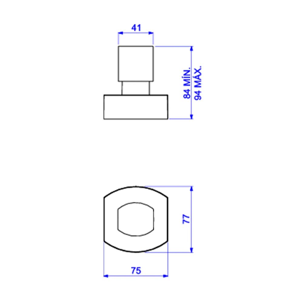Acabamento para Registro de Gaveta Liv 1 1/4" e 1 1/2" Cromado Deca