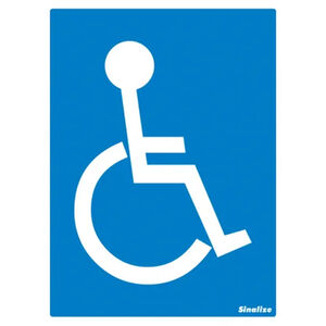 Placa de Sinalização Acessibilidade 20x15cm Sinalize