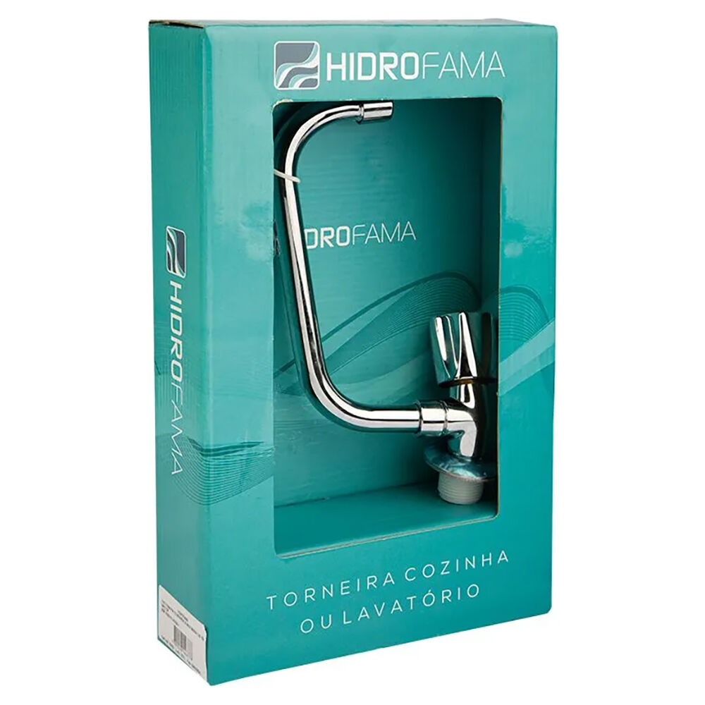 Torneira de Parede para Cozinha 1167 1/2'' C50 Cromado Hidrofama
