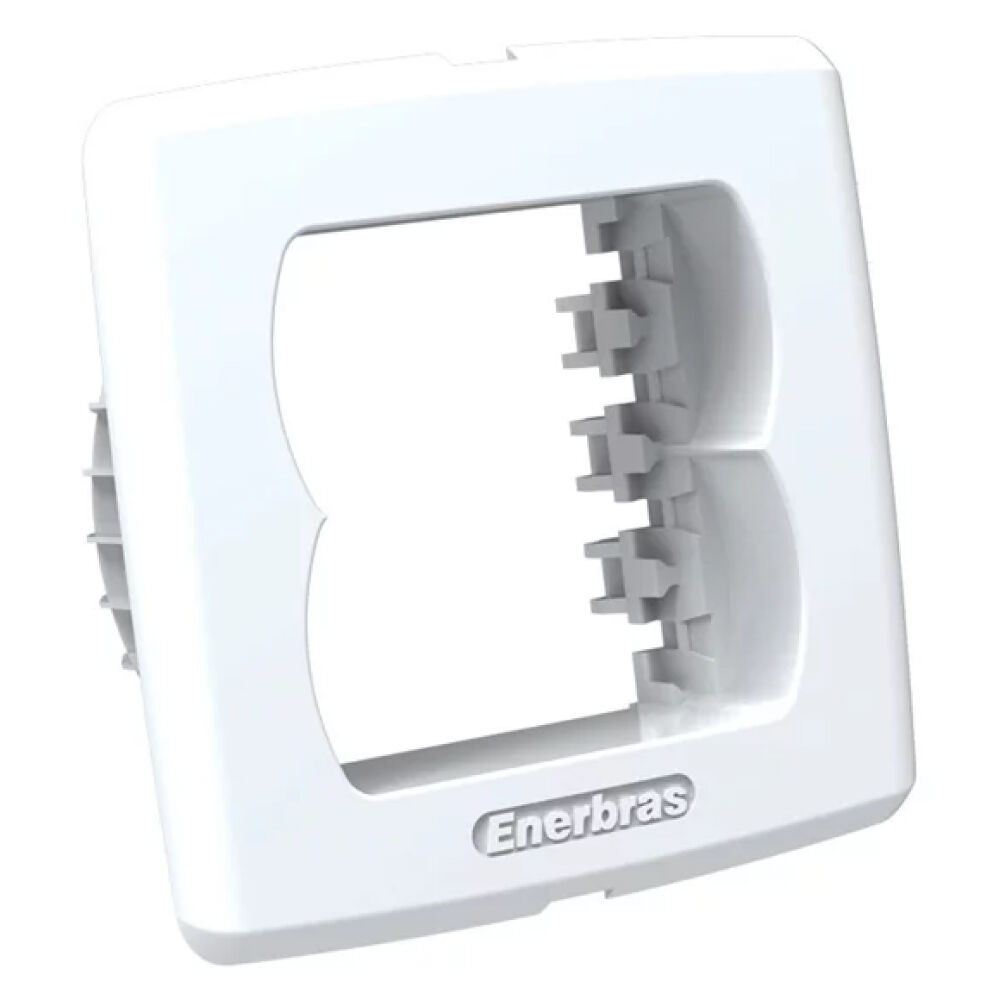 Placa Espelho para Móveis 2 Módulos Neo Sottile Branco Enerbras