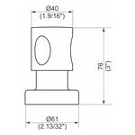 Acabamento Registro Base Docol 1/2" e 3/4" e 1" (Pequeno) Onda Perflex