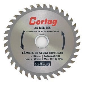 Disco Diamantado para Serra Circular 36 dentes 110mm Cortag