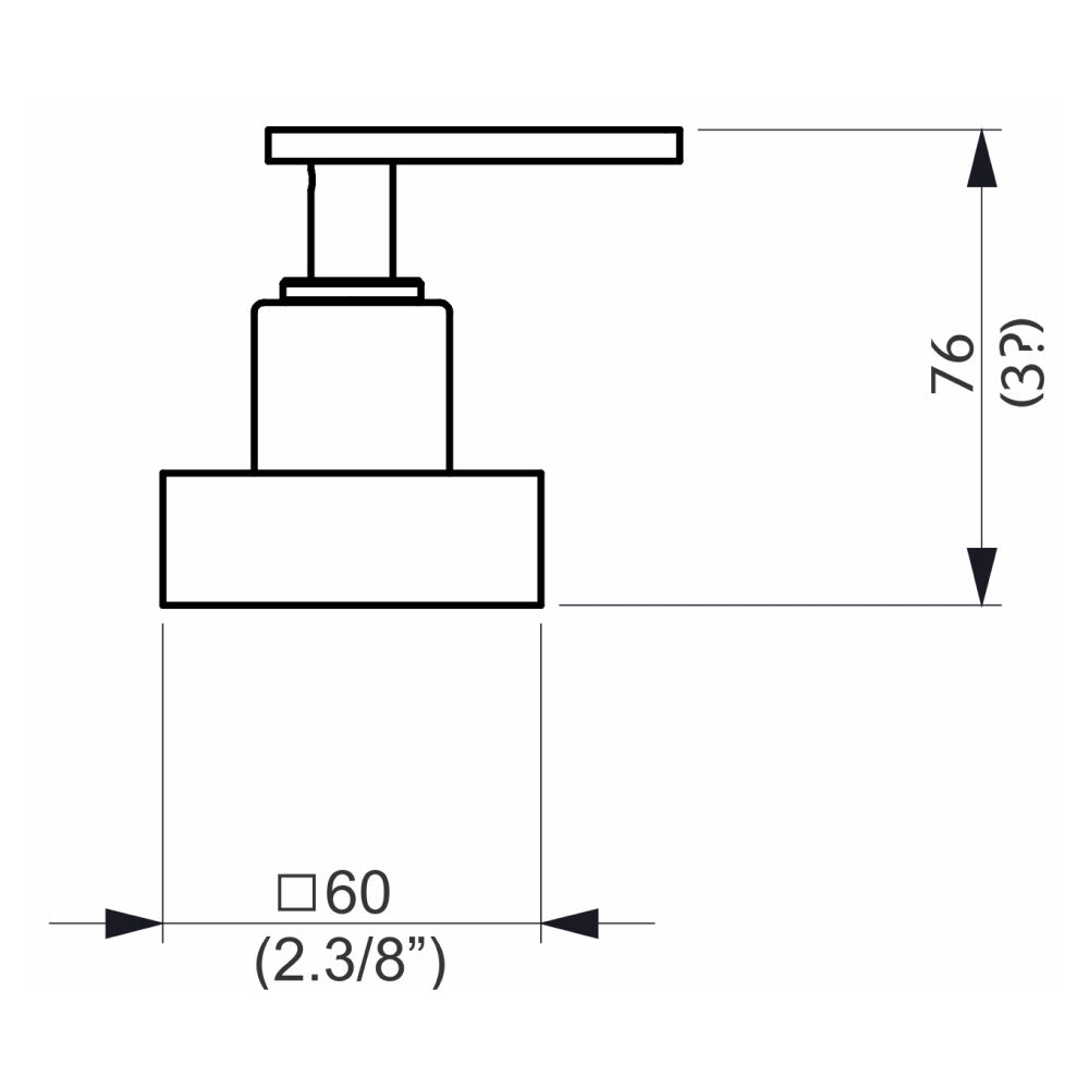 Acabamento Registro Base Docol 1/2" e 3/4" e 1" (Pequeno) Ocean Perflex